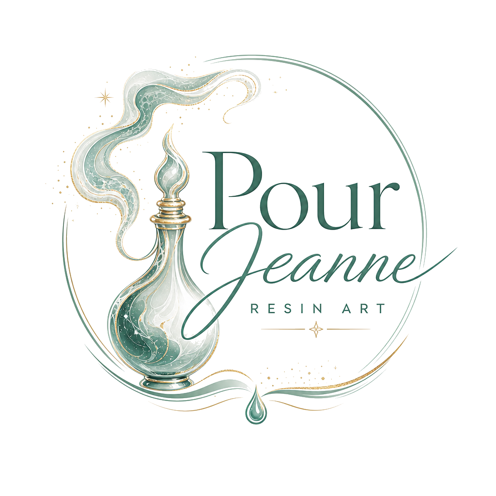 Pour Jeanne resin art logo